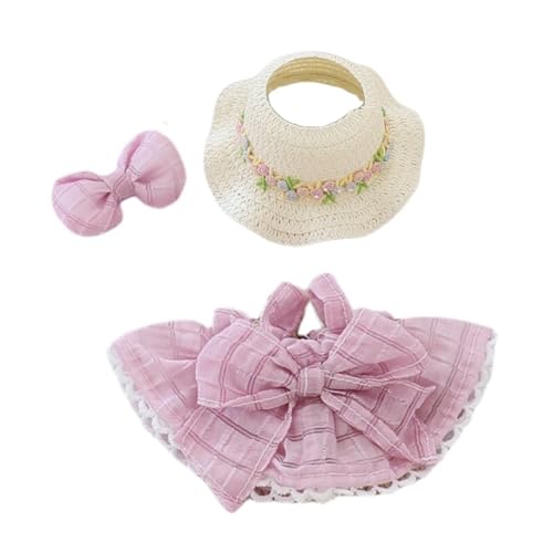 LYVQZPWLRModische Puppenkleidung, Kleidung for Labubu, Outfit-Set for LBB, süße Accessoires, geeignet for 5,9 bis 6,7 Zoll große LBB-Overall-Set (Puppen Nicht im Lieferumfang enthalten)(Purple) von LYVQZPWLR