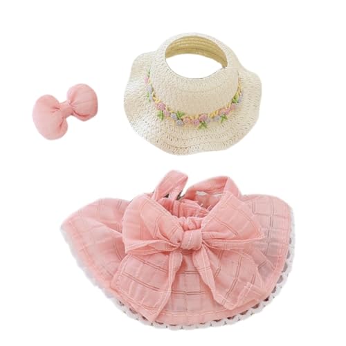 LYVQZPWLRModische Puppenkleidung, Kleidung for Labubu, Outfit-Set for LBB, süße Accessoires, geeignet for 5,9 bis 6,7 Zoll große LBB-Overall-Set (Puppen Nicht im Lieferumfang enthalten)(Roze) von LYVQZPWLR