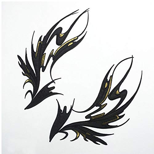 LYVQZPWLRStickpflaster, 1 Paar Stickerei-Patch mit Goldfaden, Feder, Tragflächenprofil, for Aufbügeln, for Kleidungsstücke, manuelles Nähen, DIY-Zubehör, 29 x 16 cm LYVQZPWLRStickpflaster, 1 Paar Stickerei-Patch mit Goldfaden, Feder, Tragflächenprofil, for Aufbügeln, for Kleidungsstücke, manuelles Nähen, DIY-Zubehör, 29 x 16 cm von LYVQZPWLR