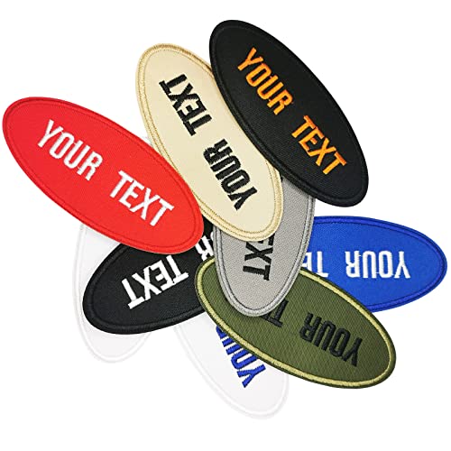 LYVQZPWLRStickpflaster, 2 Stück personalisierte bestickte Namenspatches, personalisierte ovale Patches, Namenstext, ID-Haken for Aufbügeln, for Uniform, Arbeitshemd, Mütze(7.6cmx3.1cm) von LYVQZPWLR