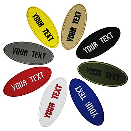 LYVQZPWLRStickpflaster, 2 Stück personalisierte bestickte Namenspatches, personalisierte ovale Patches, Namenstext, ID-Haken for Aufbügeln, for Uniform, Arbeitshemd, Mütze(8.9cmx3.8cm) von LYVQZPWLR