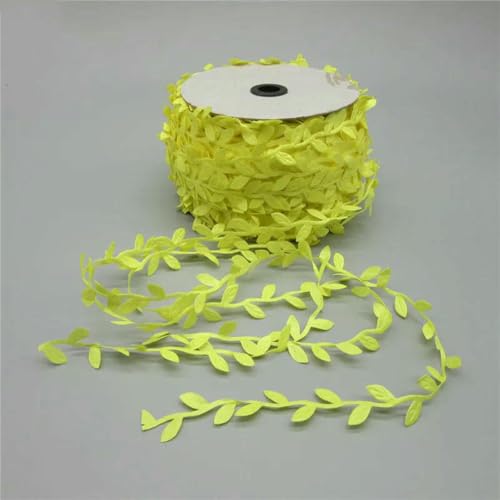 LYVQZPWLRStickpflaster, 2 Yards Spitzenband, 25 mm, weißer Spitzenstoff, for Nähen von Unterwäsche, DIY-Kleidungszubehör(Giallo) von LYVQZPWLR