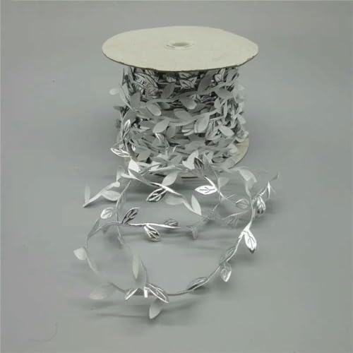 LYVQZPWLRStickpflaster, 2 Yards Spitzenband, 25 mm, weißer Spitzenstoff, for Nähen von Unterwäsche, DIY-Kleidungszubehör(Silver) von LYVQZPWLR