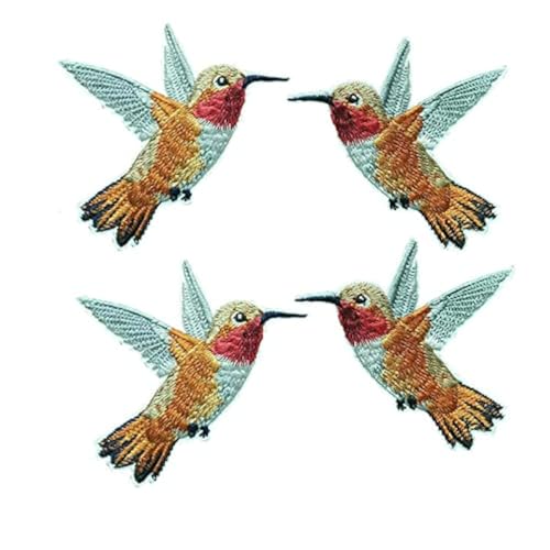LYVQZPWLRStickpflaster, 2 paar Vögel Stickerei Kleidungsstück DIY Dekorationen Zubehör Applikation(Oranje) von LYVQZPWLR