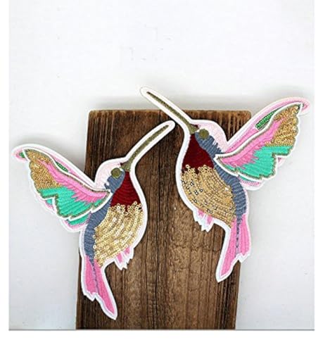LYVQZPWLRStickpflaster, 2 paar Vögel Stickerei Kleidungsstück DIY Dekorationen Zubehör Applikation(Style B) von LYVQZPWLR