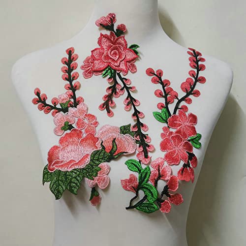 LYVQZPWLRStickpflaster, 3 Stück Schöne grün/rosa Sonnenblume Blume Blumenkragen Aufnäher Applikation Anstecker Stickerei Kleid Handarbeit Handwerk Ornament Stoff(Green) von LYVQZPWLR