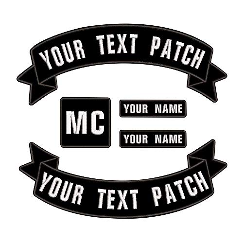 LYVQZPWLRStickpflaster, Benutzerdefinierter Stickrocker-Namensaufnäher, personalisierter Textnummernanhänger(Black on black) von LYVQZPWLR