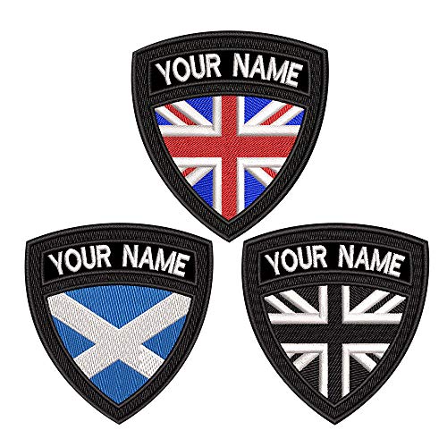 LYVQZPWLRStickpflaster, Benutzerdefinierter taktischer Militär-Namensaufnäher, personalisierter Namensaufnäher mit Stickerei, britische, schottische Flagge for Aufbügeln/Haken & Loop-Namensaufnäher LYVQZPWLRStickpflaster, Benutzerdefinierter taktischer Militär-Namensaufnäher, personalisierter Namensaufnäher mit Stickerei, britische, schottische Flagge for Aufbügeln/Haken & Loop-Namensaufnäher von LYVQZPWLR