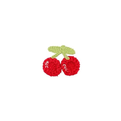 LYVQZPWLRStickpflaster, Bestickter Aufnäher, 10 Stück, bestickte Stoffaufkleber, Cartoon-Obst-Serie, kleine gestrickte Haar-Accessoires, Kleidung, Erdbeer-Aufnäher von LYVQZPWLR