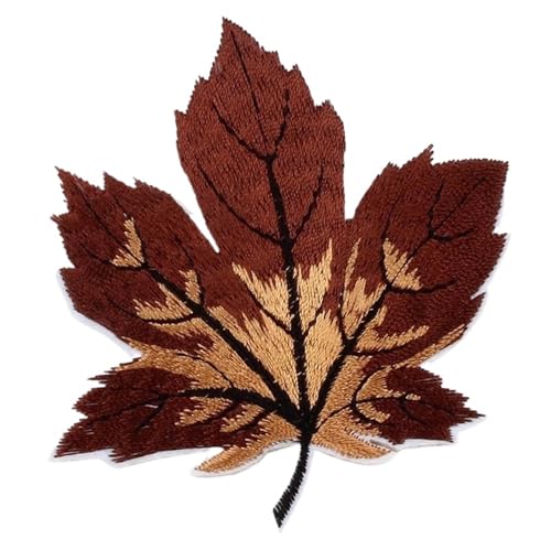 LYVQZPWLRStickpflaster, Bestickter Aufnäher, 10 Stück, bestickter Ahorn-Aufnäher, for Aufbügeln oder Aufnähen, Blatt-Abzeichen(No5 Blue) von LYVQZPWLR