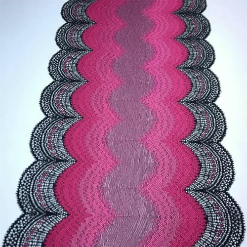 LYVQZPWLRStickpflaster, Elastische Spitzenstoffe mit Buntem Blumendruck, for Selbermachen von BHS, Nähen, Basteln, zweifarbig, dehnbar, Spitzenbesatz mit Leopardenmuster(Opt6 23cm) von LYVQZPWLR