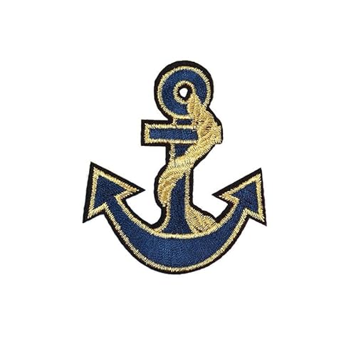 LYVQZPWLRStickpflaster, Gestickter Aufnäher, blauer Anker, 6,9 x 5,7 cm, Aufnäher for Kleidung LYVQZPWLRStickpflaster, Gestickter Aufnäher, blauer Anker, 6,9 x 5,7 cm, Aufnäher for Kleidung von LYVQZPWLR