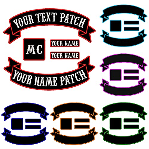 LYVQZPWLRStickpflaster, MC Rocker Patch, personalisierter Weste Biker Rocker Motorrad Patch(Black) von LYVQZPWLR