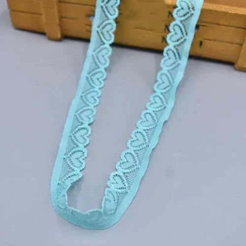 LYVQZPWLRStickpflaster, Stretch-elastisches Spitzenband, elastischer Besatz, DIY-Bastelarbeiten, afrikanischer Spitzenstoff(Sky Blue,5 Yards) von LYVQZPWLR