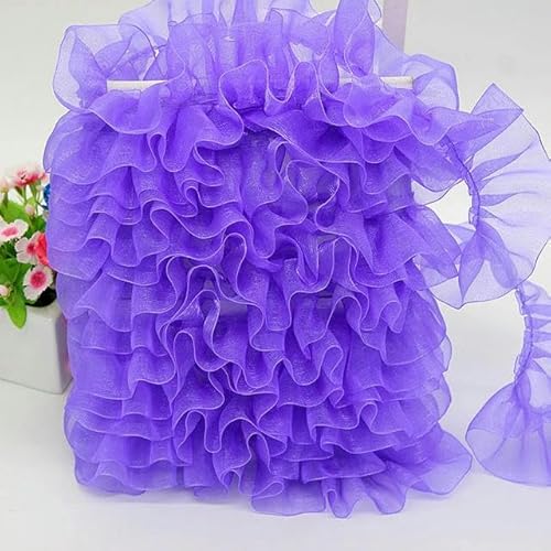 LYVQZPWLRStickpflaster, Weicher, 4 cm breiter, plissierter Tüll, feines Spitzenband, Rüschenbesatz, Kragenapplikation, DIY-Bastelstoff for Kleider, Kleidung, Röcke, Haustier-Lätzchen, Nähstoff(Purple) LYVQZPWLRStickpflaster, Weicher, 4 cm breiter, plissierter Tüll, feines Spitzenband, Rüschenbesatz, Kragenapplikation, DIY-Bastelstoff for Kleider, Kleidung, Röcke, Haustier-Lätzchen, Nähstoff(Purple) von LYVQZPWLR