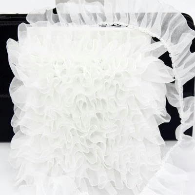 LYVQZPWLRStickpflaster, Weicher, 4 cm breiter, plissierter Tüll, feines Spitzenband, Rüschenbesatz, Kragenapplikation, DIY-Bastelstoff for Kleider, Kleidung, Röcke, Haustier-Lätzchen, Nähstoff(White) LYVQZPWLRStickpflaster, Weicher, 4 cm breiter, plissierter Tüll, feines Spitzenband, Rüschenbesatz, Kragenapplikation, DIY-Bastelstoff for Kleider, Kleidung, Röcke, Haustier-Lätzchen, Nähstoff(White) von LYVQZPWLR