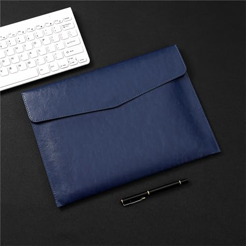 LYVQZPWLRUmschlagdokument, Aktenordner Business Office Aktentasche Leder Wasserdichte Aufbewahrungstasche Aktenaufbewahrungstasche(Blu) von LYVQZPWLR