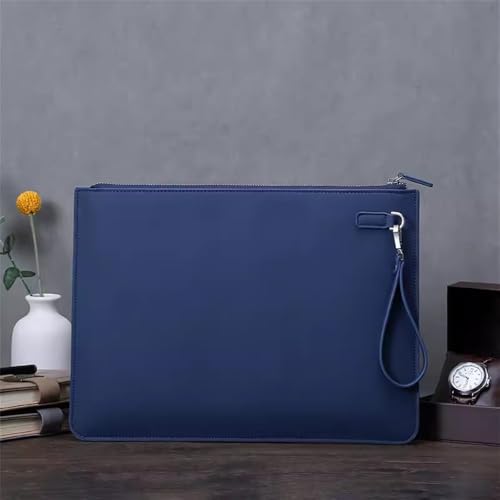 LYVQZPWLRUmschlagdokument, Aktenordner Leder A4 Leder Dokumententasche Business Aktentasche Vertrag Aufbewahrungstasche Datei Organizer(Blu) von LYVQZPWLR