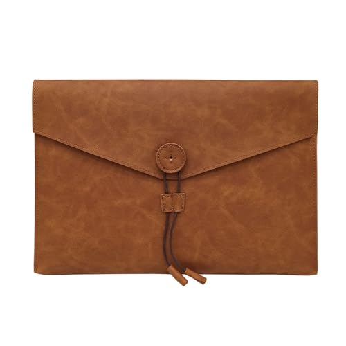 LYVQZPWLRUmschlagdokument, Aktenordner Leder Business Aktentasche A4 Papier Datei Büro Tasche Rindsleder Tasche(Bruin) von LYVQZPWLR