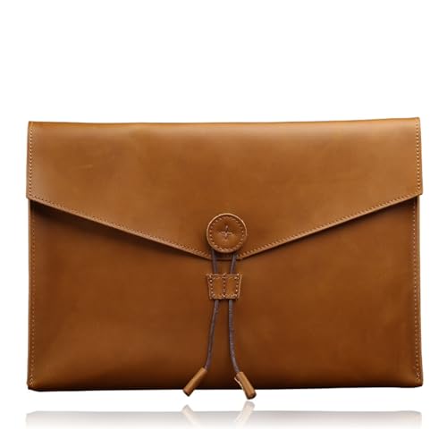LYVQZPWLRUmschlagdokument, Aktenordner Leder Business Aktentasche A4 Papier Datei Büro Tasche Rindsleder Tasche(Giallo) von LYVQZPWLR