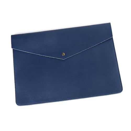 LYVQZPWLRUmschlagdokument, Aktenordner Leder Computertasche Business Clutch Leder Dokumententasche(Blu) von LYVQZPWLR
