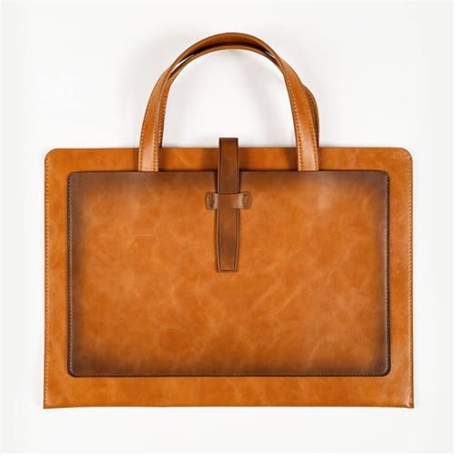 LYVQZPWLRUmschlagdokument, Aktenordner Leder Handheld-Dokumententasche Tragbare Pendlertasche Datei-Organizer(Bruin) von LYVQZPWLR