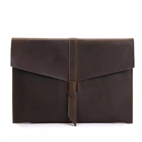 LYVQZPWLRUmschlagdokument, Aktenordner Leder Informationstasche Hand Aktentasche Vintage Ordner Datei Organizer(Coffee) von LYVQZPWLR