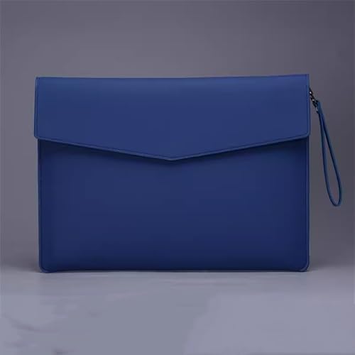 LYVQZPWLRUmschlagdokument, Aktenordner aus Leder, A4, Dokumentenaufbewahrung, Geschäftsinformationen, Tasche, tragbarer Büro-Datei-Organizer(Blu) von LYVQZPWLR