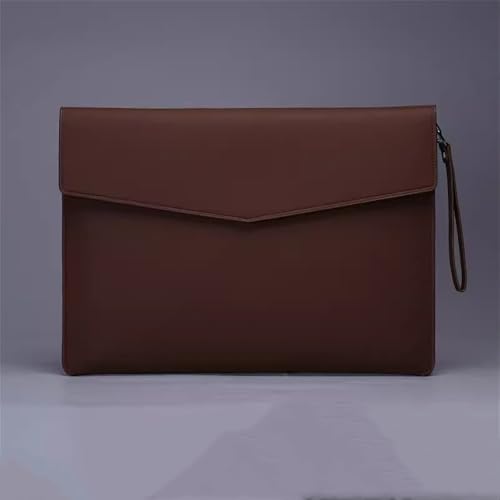 LYVQZPWLRUmschlagdokument, Aktenordner aus Leder, A4, Dokumentenaufbewahrung, Geschäftsinformationen, Tasche, tragbarer Büro-Datei-Organizer(Bruin) von LYVQZPWLR