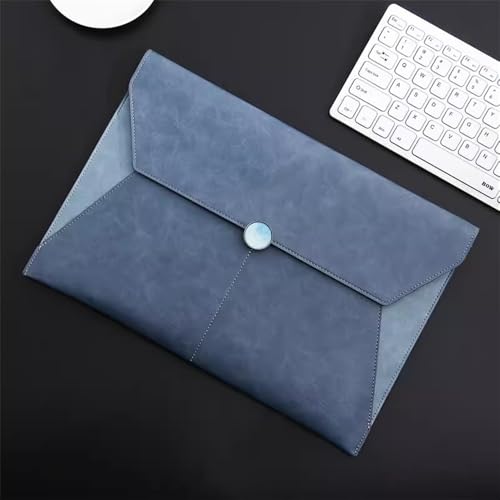 LYVQZPWLRUmschlagdokument, Aktenordner aus Leder, tragbar, for Büro, Vertrag, Notiz, Handheld-Aufbewahrungstasche, Akten-Organizer(Blu) von LYVQZPWLR