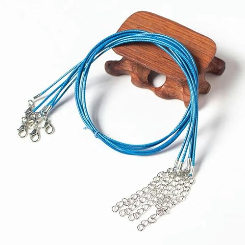 LYVQZPWLRWachsende Halskette, 10/20/50 Stücke Bunte Leder Gewachste Faden Seil Kette Schnur Halskette Anhänger(Deep Blue,50pcs) von LYVQZPWLR