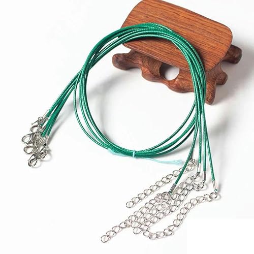 LYVQZPWLRWachsende Halskette, 10/20/50 Stücke Bunte Leder Gewachste Faden Seil Kette Schnur Halskette Anhänger(Deep Green,50pcs) von LYVQZPWLR