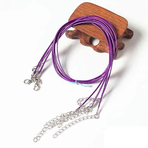 LYVQZPWLRWachsende Halskette, 10/20/50 Stücke Bunte Leder Gewachste Faden Seil Kette Schnur Halskette Anhänger(Deep Purple,50pcs) von LYVQZPWLR