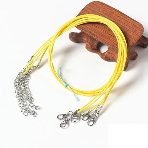 LYVQZPWLRWachsende Halskette, 10/20/50 Stücke Bunte Leder Gewachste Faden Seil Kette Schnur Halskette Anhänger(Giallo,20pcs) von LYVQZPWLR