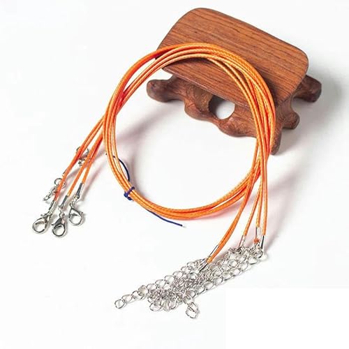 LYVQZPWLRWachsende Halskette, 10/20/50 Stücke Bunte Leder Gewachste Faden Seil Kette Schnur Halskette Anhänger(Oranje,20pcs) von LYVQZPWLR