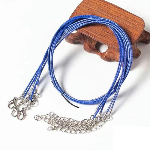 LYVQZPWLRWachsende Halskette, 10/20/50 Stücke Bunte Leder Gewachste Faden Seil Kette Schnur Halskette Anhänger(Royal Blue,50pcs) von LYVQZPWLR
