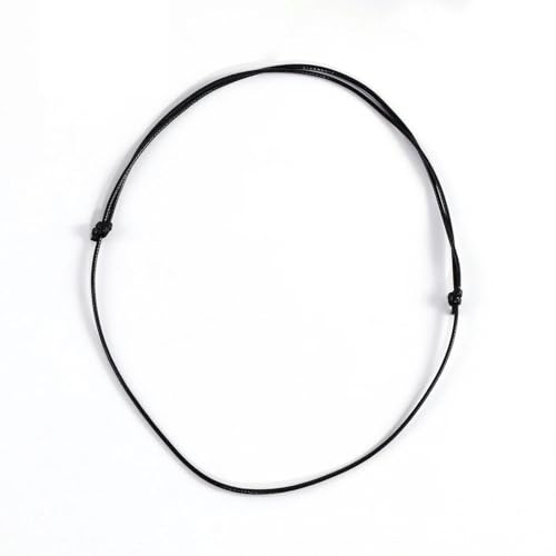 LYVQZPWLRWachsende Halskette, 10 stücke Einstellbare Halskette Wachs Seil Leder Schnur Kette Schwarz Braid Wachs Schnur Knoten Schiebe Schnur(1.5mm) von LYVQZPWLR