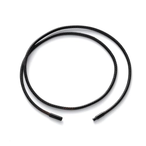 LYVQZPWLRWachsende Halskette, 45/50/60 cm schwarz braun geflochtene Wachsschnur handgefertigte Lederseilkette mit Stahlverschluss(Coffeeblack,45cm x 1.0mm) von LYVQZPWLR
