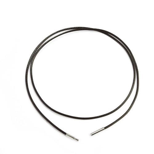 LYVQZPWLRWachsende Halskette, 45/50/60cm Schwarzes Geflecht Wachsschnur DIY Anhänger Halskette Schmuckherstellung Handarbeit Lederseil Karabinerverschluss String(1.5mm Brown S,45cm) von LYVQZPWLR