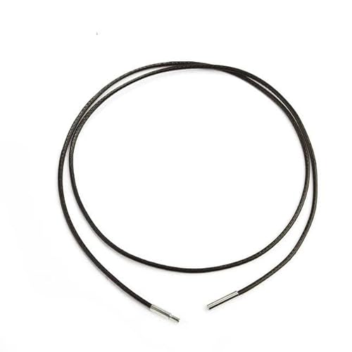 LYVQZPWLRWachsende Halskette, 45/50/60cm Schwarzes Geflecht Wachsschnur DIY Anhänger Halskette Schmuckherstellung Handarbeit Lederseil Karabinerverschluss String(1.5mm Brown S,50cm) von LYVQZPWLR