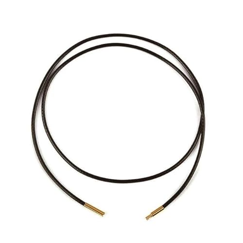 LYVQZPWLRWachsende Halskette, 45/50/60cm Schwarzes Geflecht Wachsschnur DIY Anhänger Halskette Schmuckherstellung Handarbeit Lederseil Karabinerverschluss String(2mm Brown G,50cm) von LYVQZPWLR