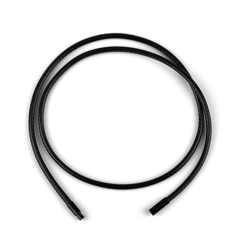 LYVQZPWLRWachsende Halskette, 45/50/60cm Schwarzes Geflecht Wachsschnur DIY Anhänger Halskette Schmuckherstellung Handarbeit Lederseil Karabinerverschluss String(3.0mm Black B,60cm) von LYVQZPWLR