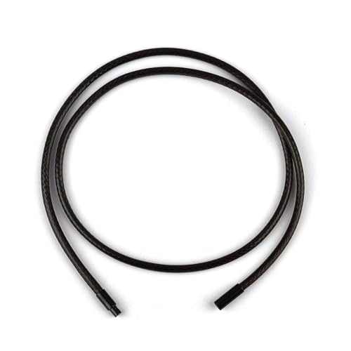 LYVQZPWLRWachsende Halskette, 45/50/60cm Schwarzes Geflecht Wachsschnur DIY Anhänger Halskette Schmuckherstellung Handarbeit Lederseil Karabinerverschluss String(3.0mm Brown B,50cm) von LYVQZPWLR