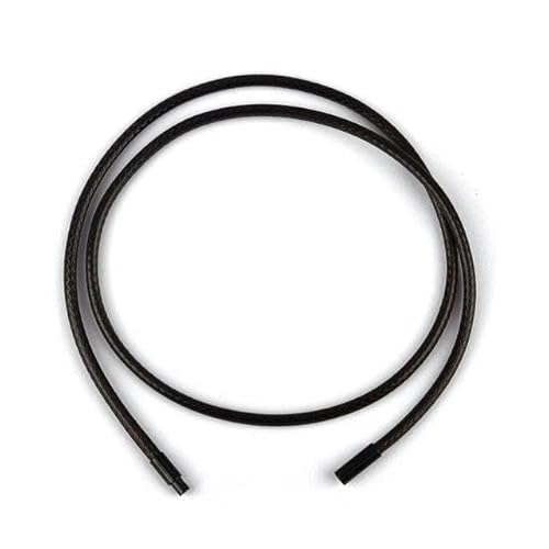 LYVQZPWLRWachsende Halskette, 45/50/60cm Schwarzes Geflecht Wachsschnur DIY Anhänger Halskette Schmuckherstellung Handarbeit Lederseil Karabinerverschluss String(3mm Brown B,45cm) von LYVQZPWLR