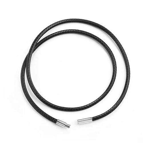 LYVQZPWLRWachsende Halskette, 45–60 cm Lange Lederkette(Ablack 3.0mm,45cm) von LYVQZPWLR