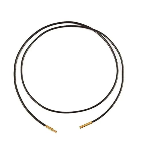 LYVQZPWLRWachsende Halskette, 45 cm schwarz braun geflochtene Wachsschnur DIY Anhänger Halskette Schmuckherstellung handgefertigt Lederseil Stahlverschluss String(1.5mm Brown G) von LYVQZPWLR