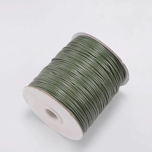 LYVQZPWLRWachsende Halskette, Gewachste Fadenschnur(Army Green,0.8mm) von LYVQZPWLR