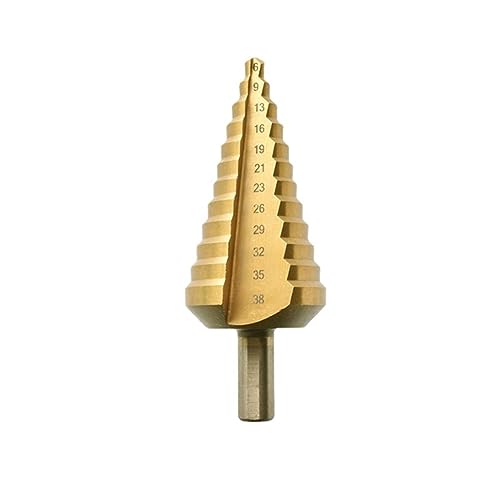 LYXDWRC 6–38 mm Schnellarbeitsstahl-Stufenbohrer, dreieckiger Schaft, gerader Rillenbohrer, Bohrwerkzeug for Metall, PVC, Holz LYXDWRC 6–38 mm Schnellarbeitsstahl-Stufenbohrer, dreieckiger Schaft, gerader Rillenbohrer, Bohrwerkzeug for Metall, PVC, Holz von LYXDWRC