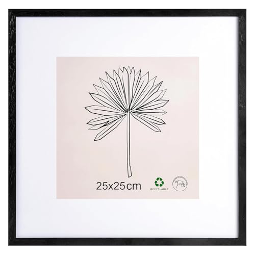 LYYYYX Bilderrahmen 25x25cm Schwarz mit Passepartout Fotorahmen Holz mit Acrylglas zum Senkrechten Oder Waagerechten Aufhängen Bilderrahmen für Fotos, Poster, Puzzles LYYYYX Bilderrahmen 25x25cm Schwarz mit Passepartout Fotorahmen Holz mit Acrylglas zum Senkrechten Oder Waagerechten Aufhängen Bilderrahmen für Fotos, Poster, Puzzles von LYYYYX