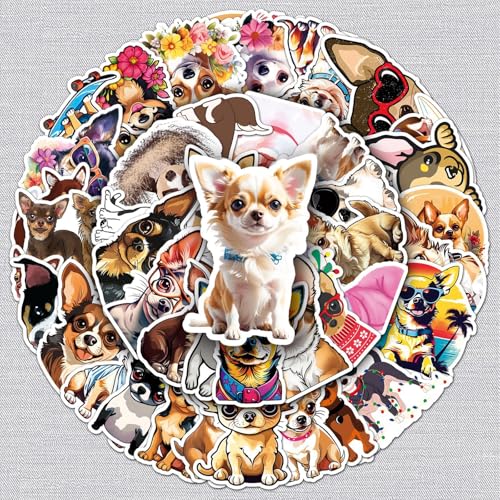 Chihuahua Aufkleber Chihuahua Sticker Set 50 Stücke Niedlich Deko für Auto Laptop Skateboard Fahrrad Moped Motorrad Fahrrad Computer,Geeignet für Erwachsene Kinder Chihuahua Aufkleber Chihuahua Sticker Set 50 Stücke Niedlich Deko für Auto Laptop Skateboard Fahrrad Moped Motorrad Fahrrad Computer,Geeignet für Erwachsene Kinder von LYunMu